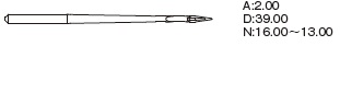 Игла Organ Needles DPx17 NY2 (135-17 RBM-S) № 80/12